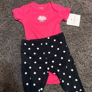 Cupcake newborn onesie and pants set